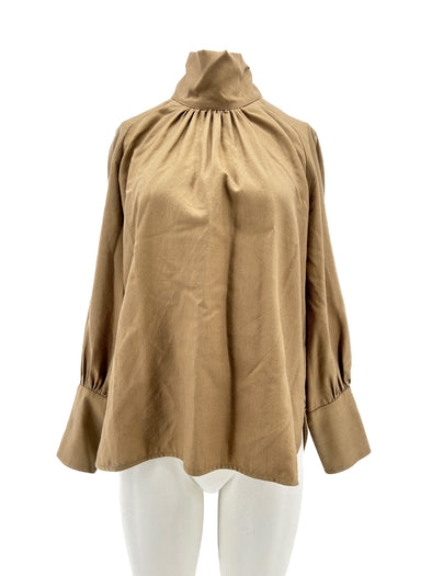 Blouse en laine beige