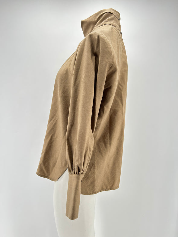 Blouse en laine beige