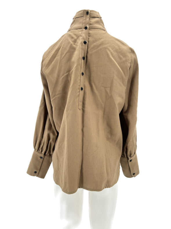 Blouse en laine beige