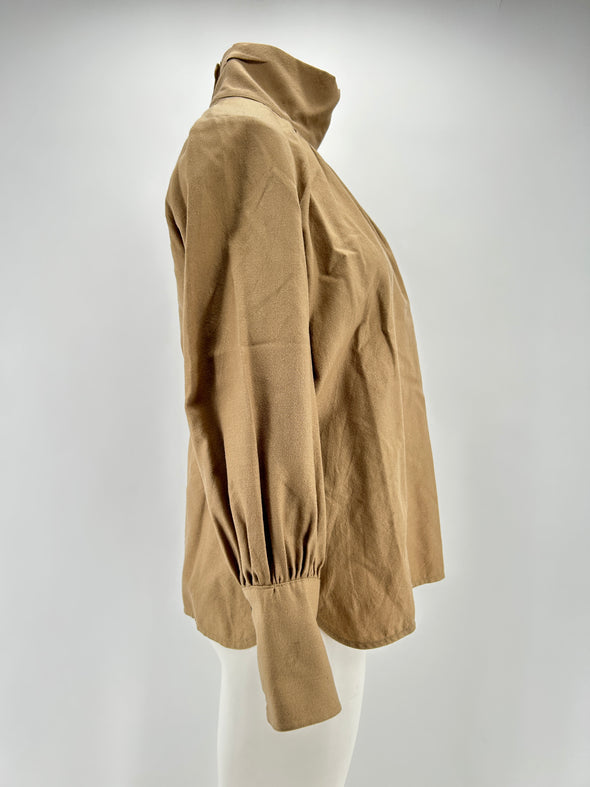 Blouse en laine beige