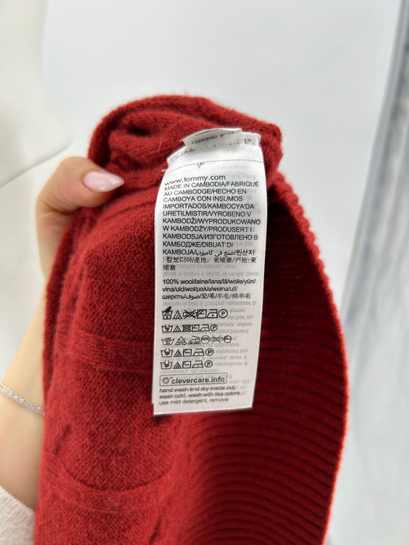 Pull en laine rouge