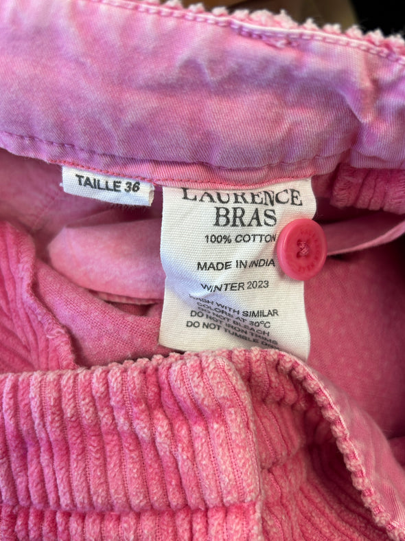 Pantalon en velours rose