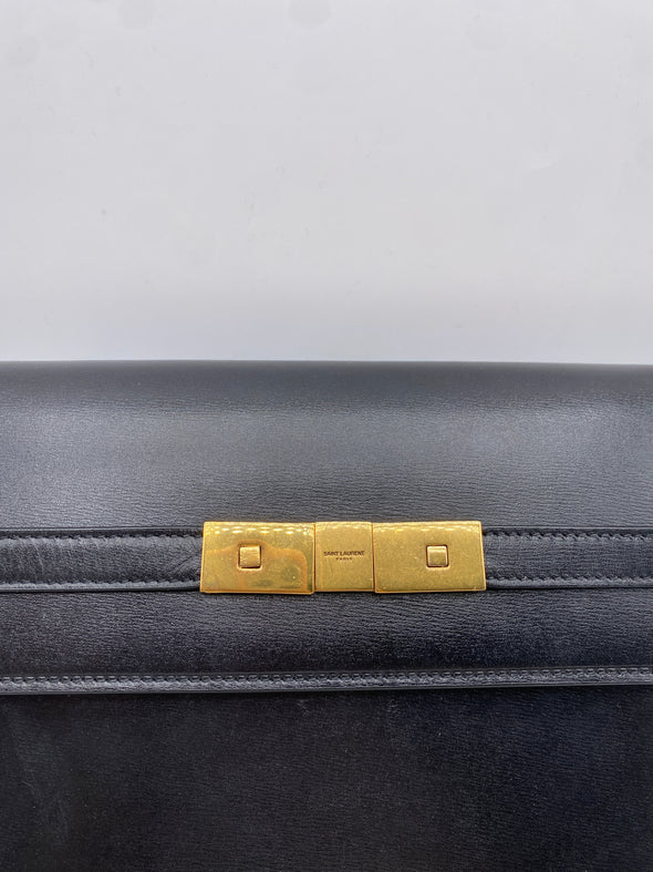 Sac à main "Manhattan" en cuir noir