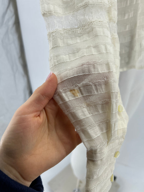 Blouse en dentelle écru