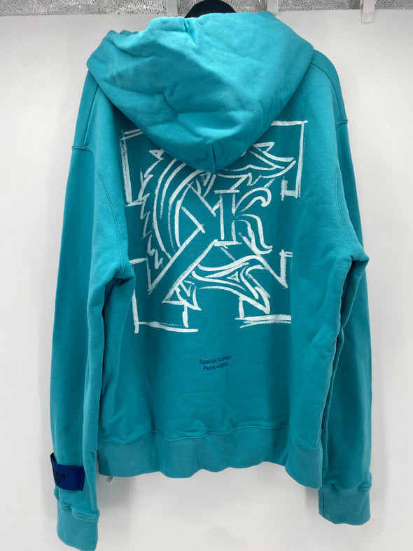 Sweatshirt imprimé turquoise