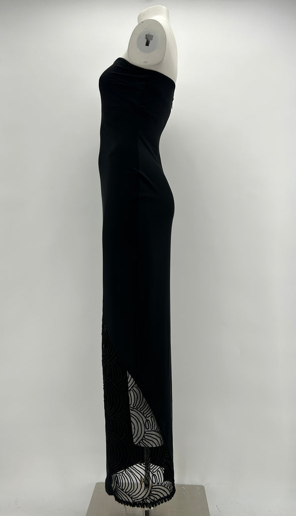 Robe longue asymétrique