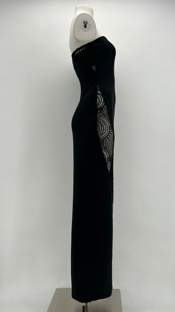 Robe longue asymétrique