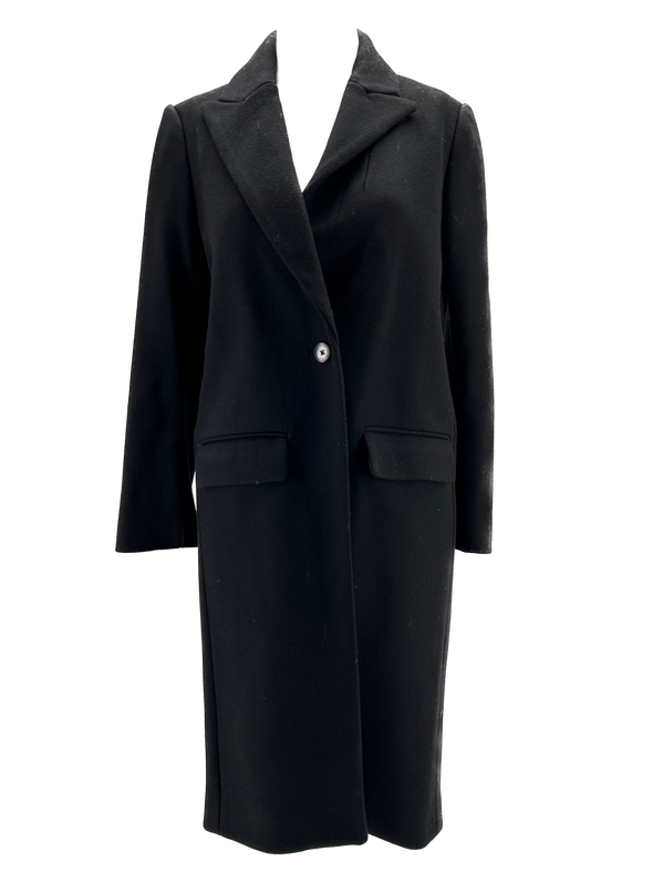 Manteau noir en laine