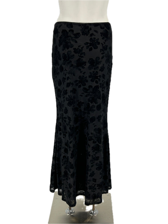 Jupe fleurie noire