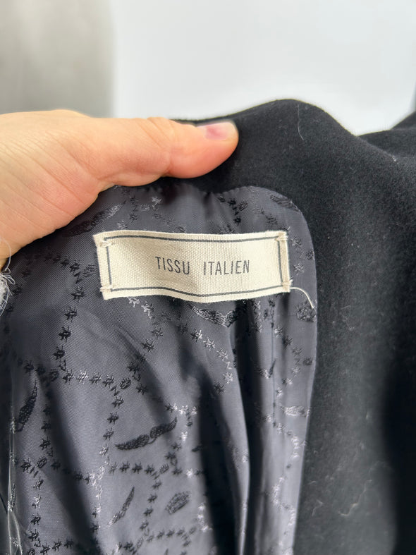 Manteau noir en laine