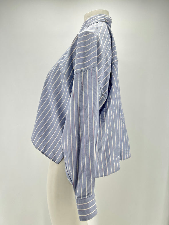 Chemise bleue à rayures