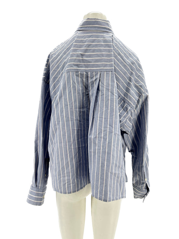 Chemise bleue à rayures