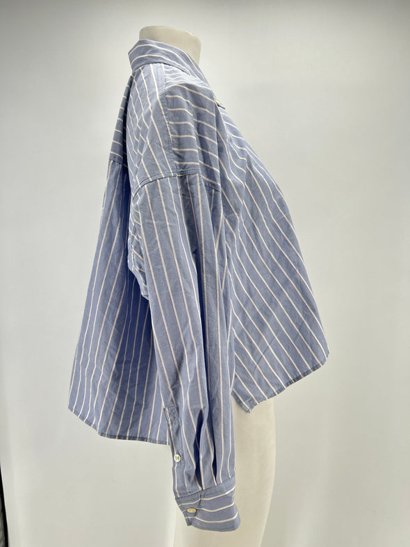 Chemise bleue à rayures