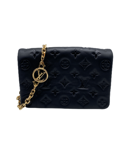 Pochette coussin en cuir