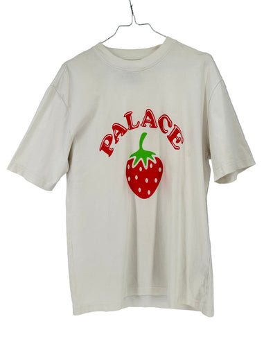 T-shirt blanc avec fraise