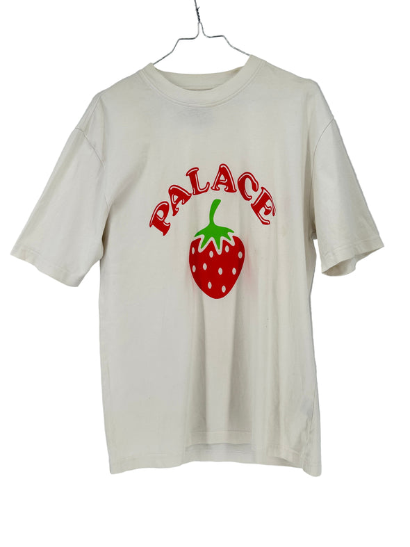 T-shirt blanc avec fraise