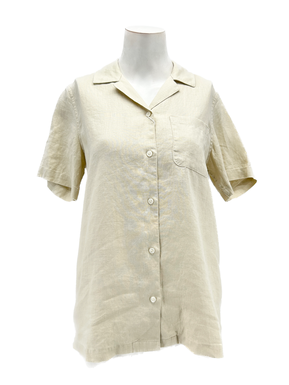 Chemise beige à manches courtes