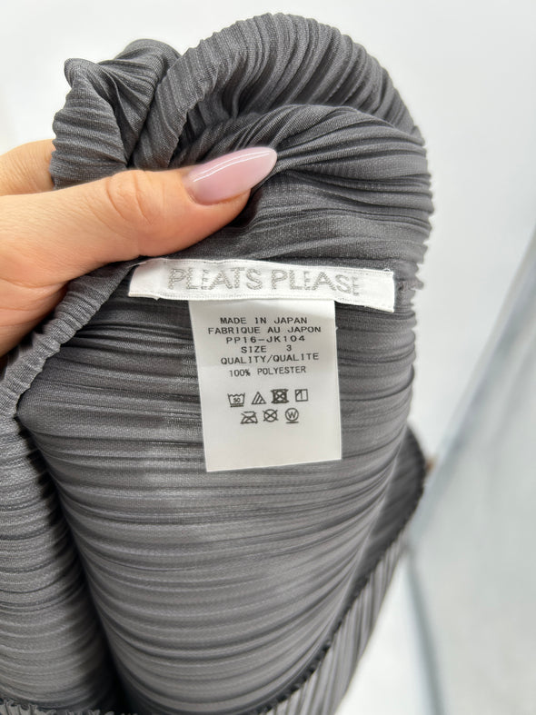 Top plissé gris