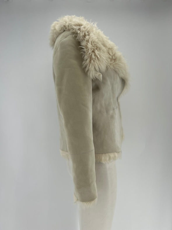 Peau lainée blanche