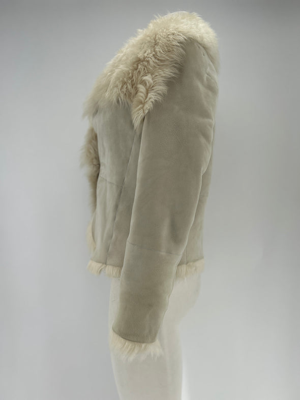 Peau lainée blanche