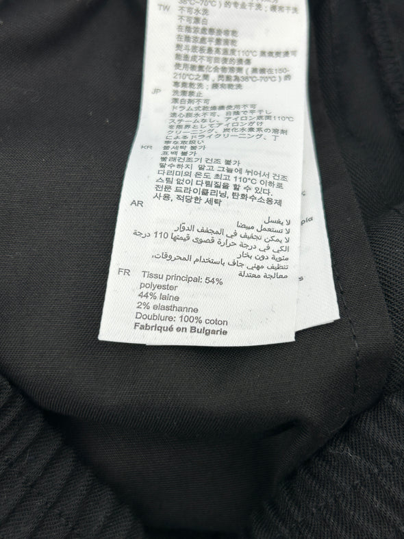 Pantalon noir à bande latérale blanche