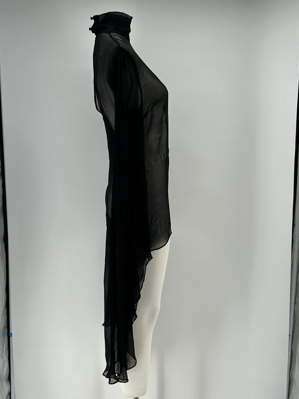 Top transparent noir