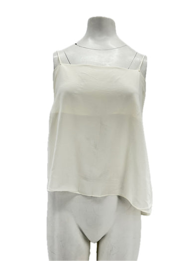 Top en soie blanc