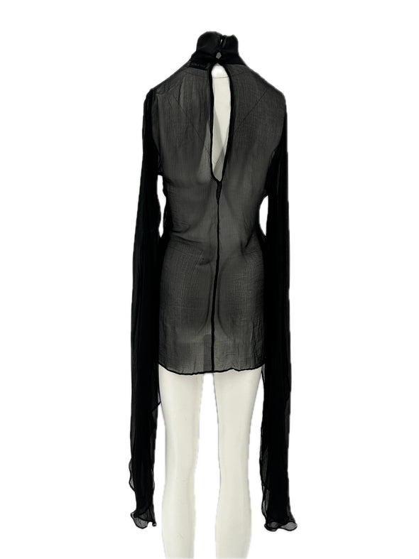Top transparent noir