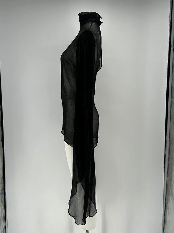 Top transparent noir