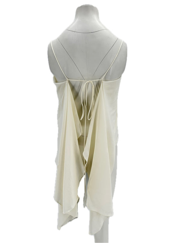 Top en soie blanc