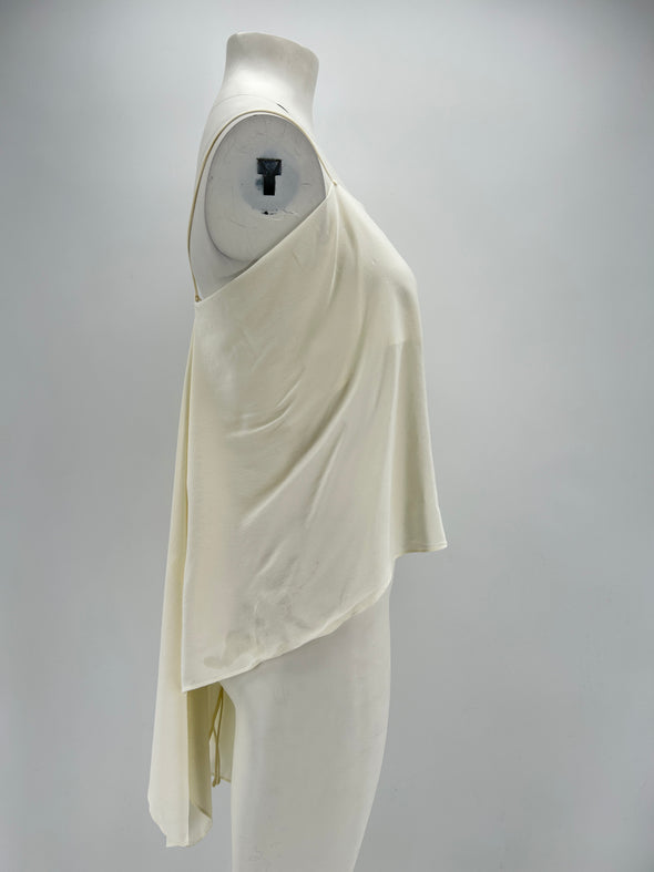 Top en soie blanc