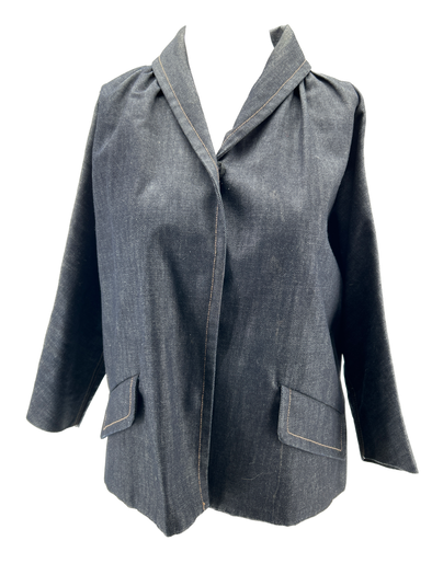 Veste en jean bleu brut