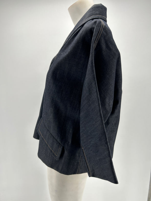 Veste en jean bleu brut