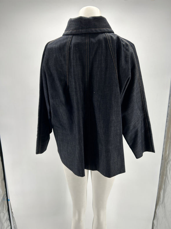 Veste en jean bleu brut