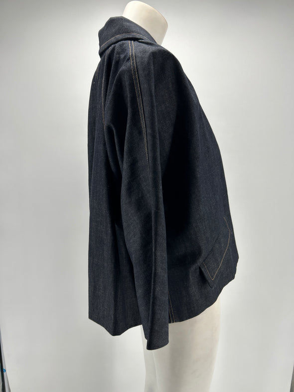Veste en jean bleu brut
