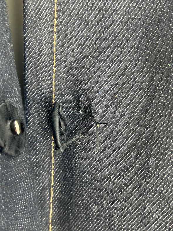Veste en jean bleu brut