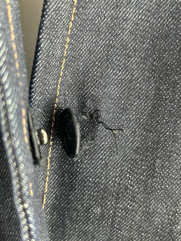 Veste en jean bleu brut