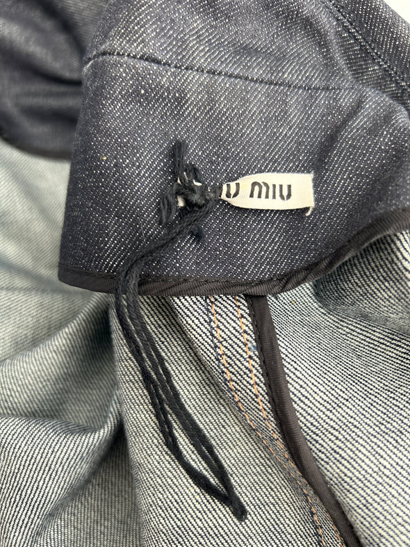 Veste en jean bleu brut