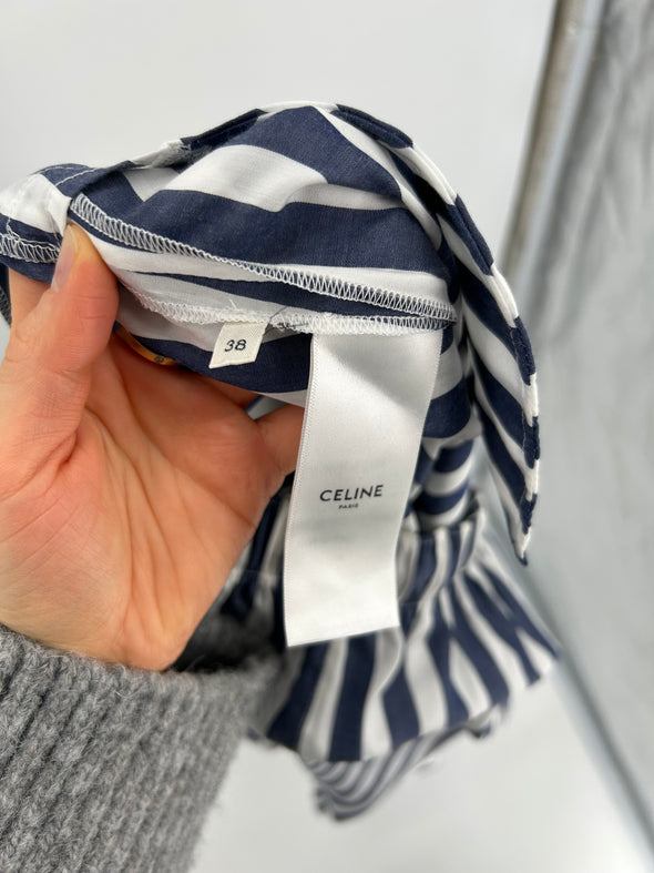Pantalon à rayures marines et blanches