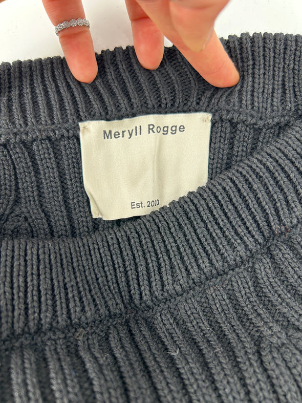 Jupe tricot fendue