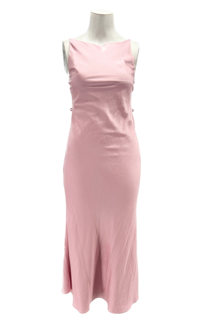 Robe longue rose