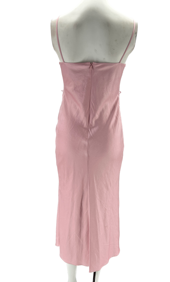 Robe longue rose