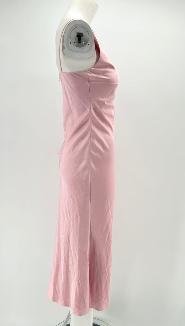 Robe longue rose