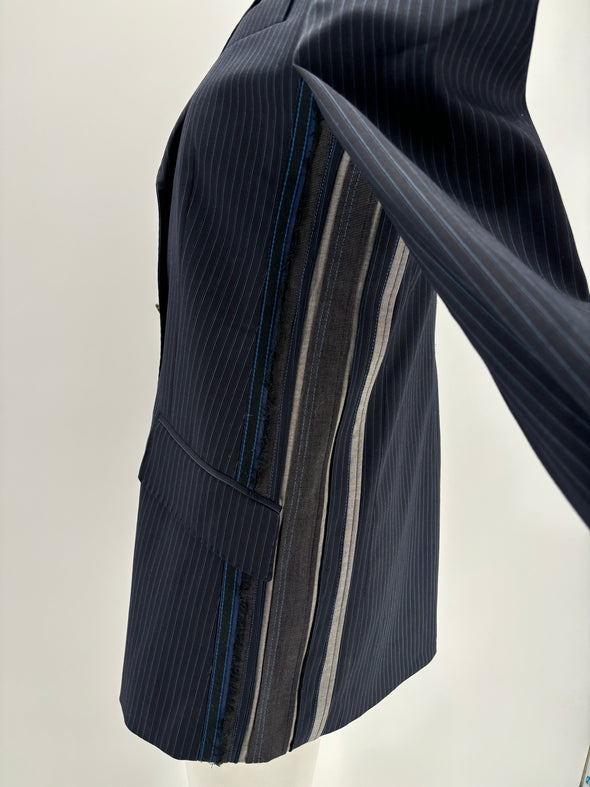 Blazer de costume à rayures tennis