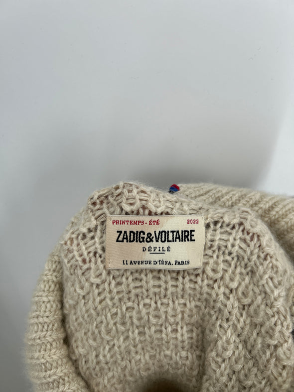 Pull beige en cachemire