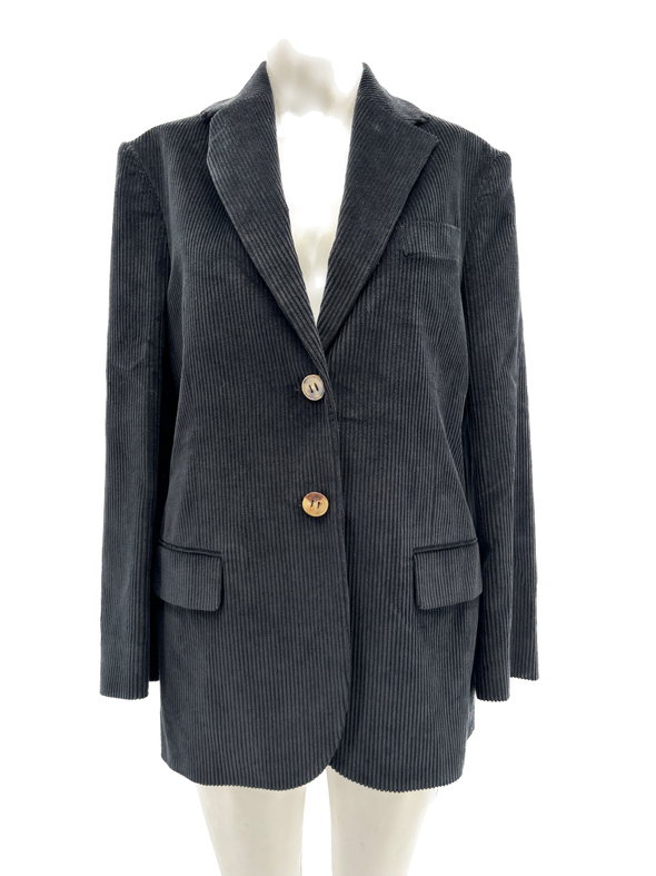 Veste en velours cotelé noir