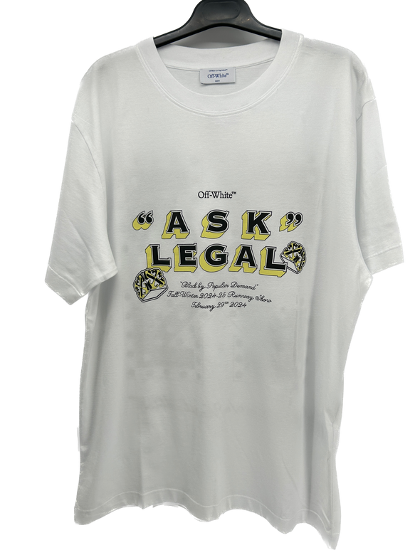 T-shirt "Ask Legal" blanc
