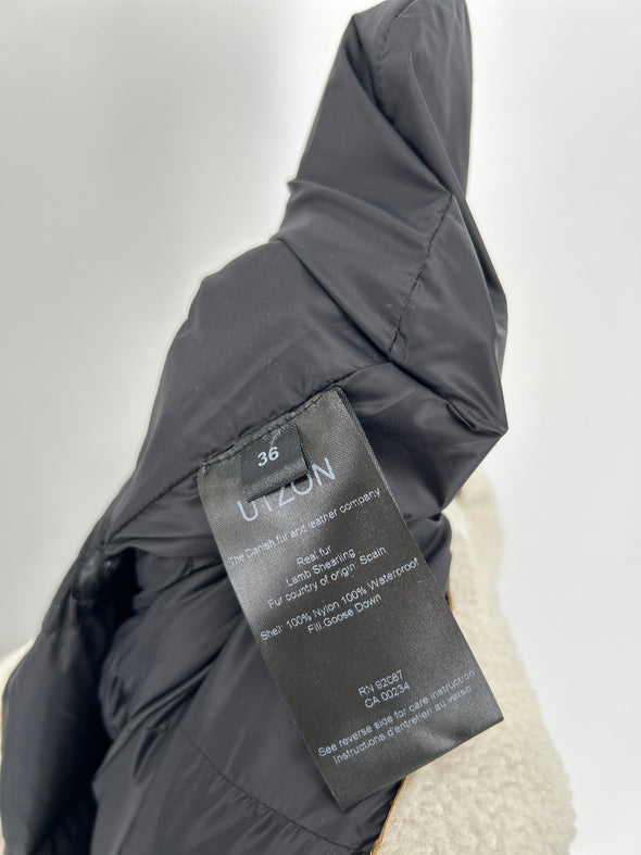 Doudoune noire réversible