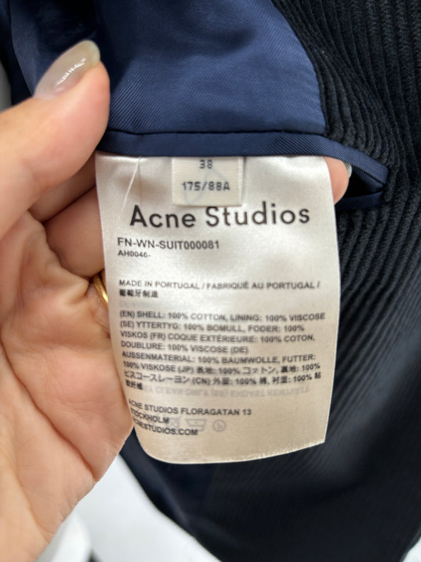 Veste en velours cotelé noir