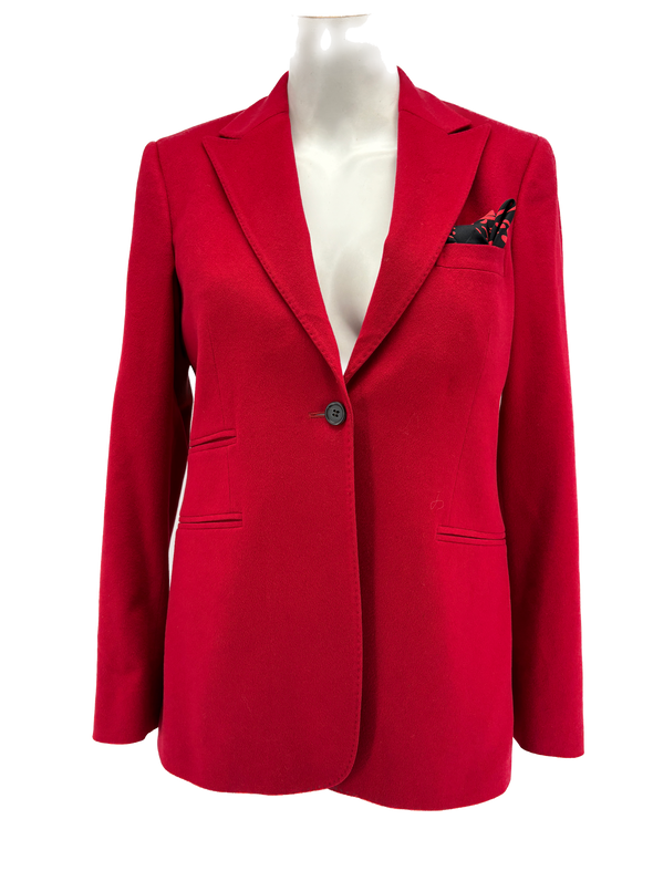 Blazer en cachemire rouge